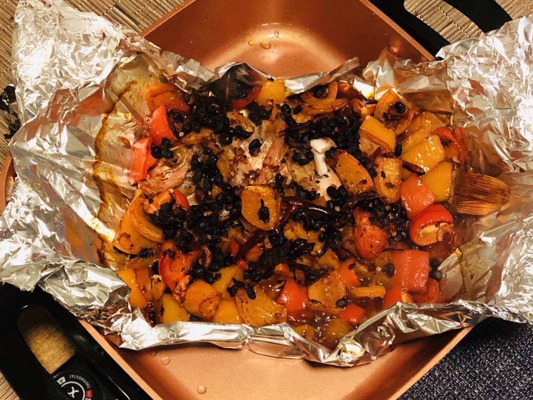 烤箱版青椒豆豉烤鱼