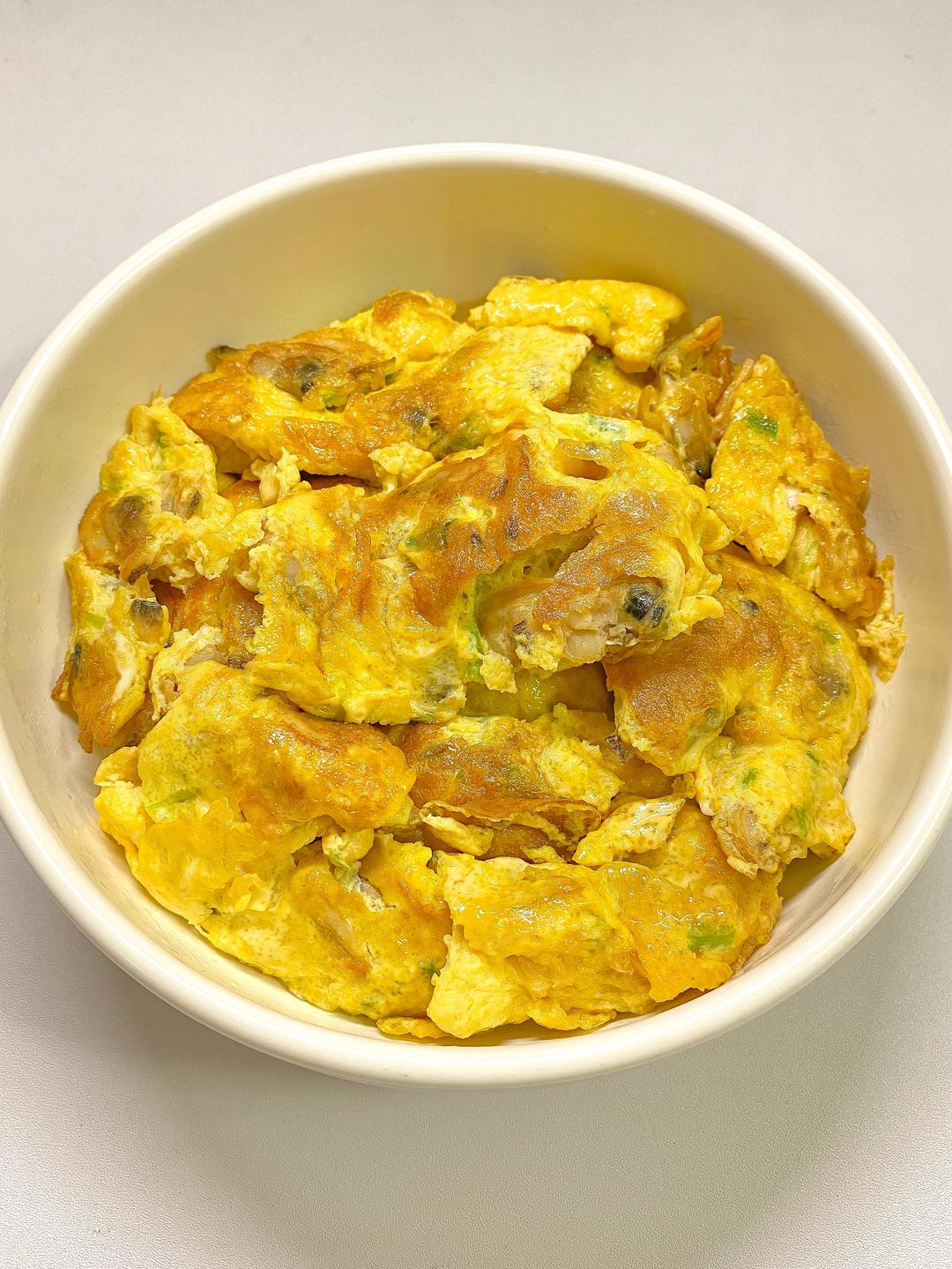 花甲肉煎蛋的做法