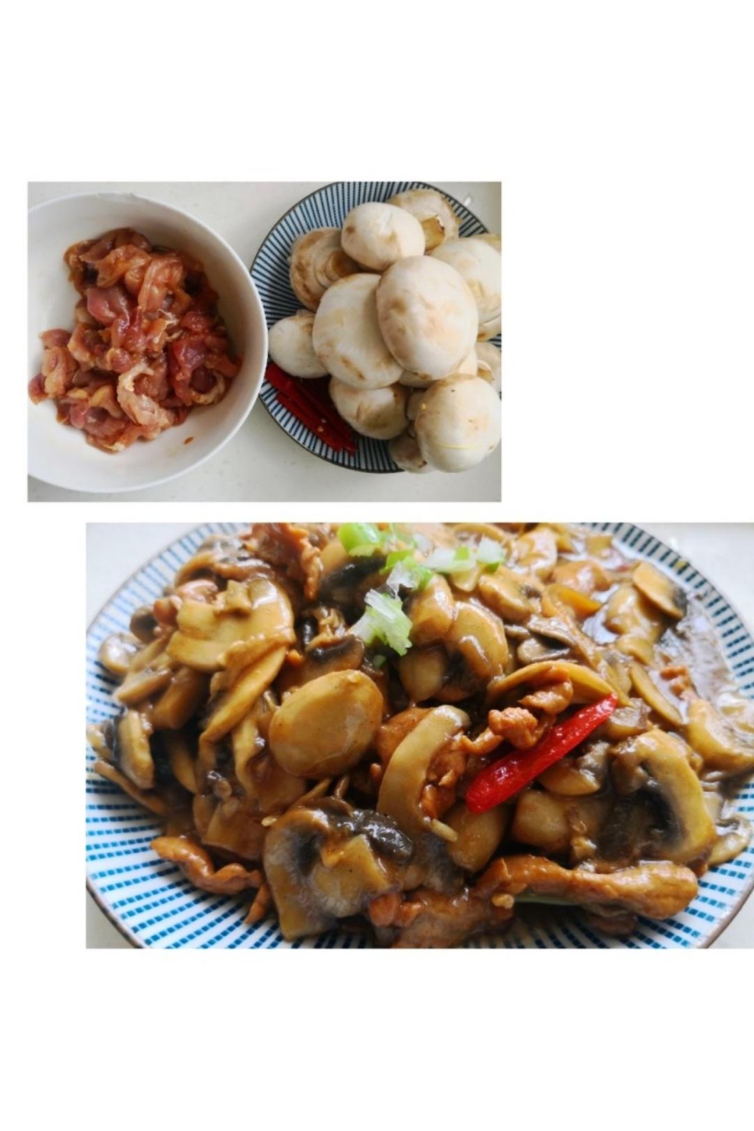 超级下饭的口蘑肉片
