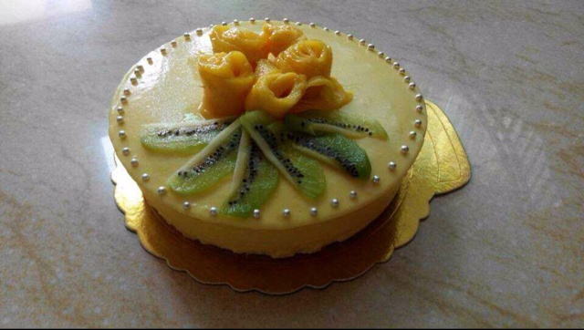 料超足的芒果慕斯蛋糕