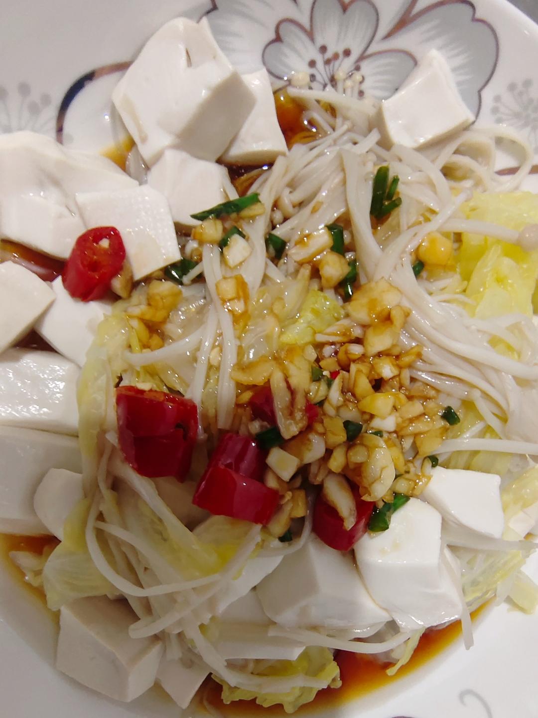 低卡低脂❗️蒜香娃娃菜金针菇好吃到转圈圈～