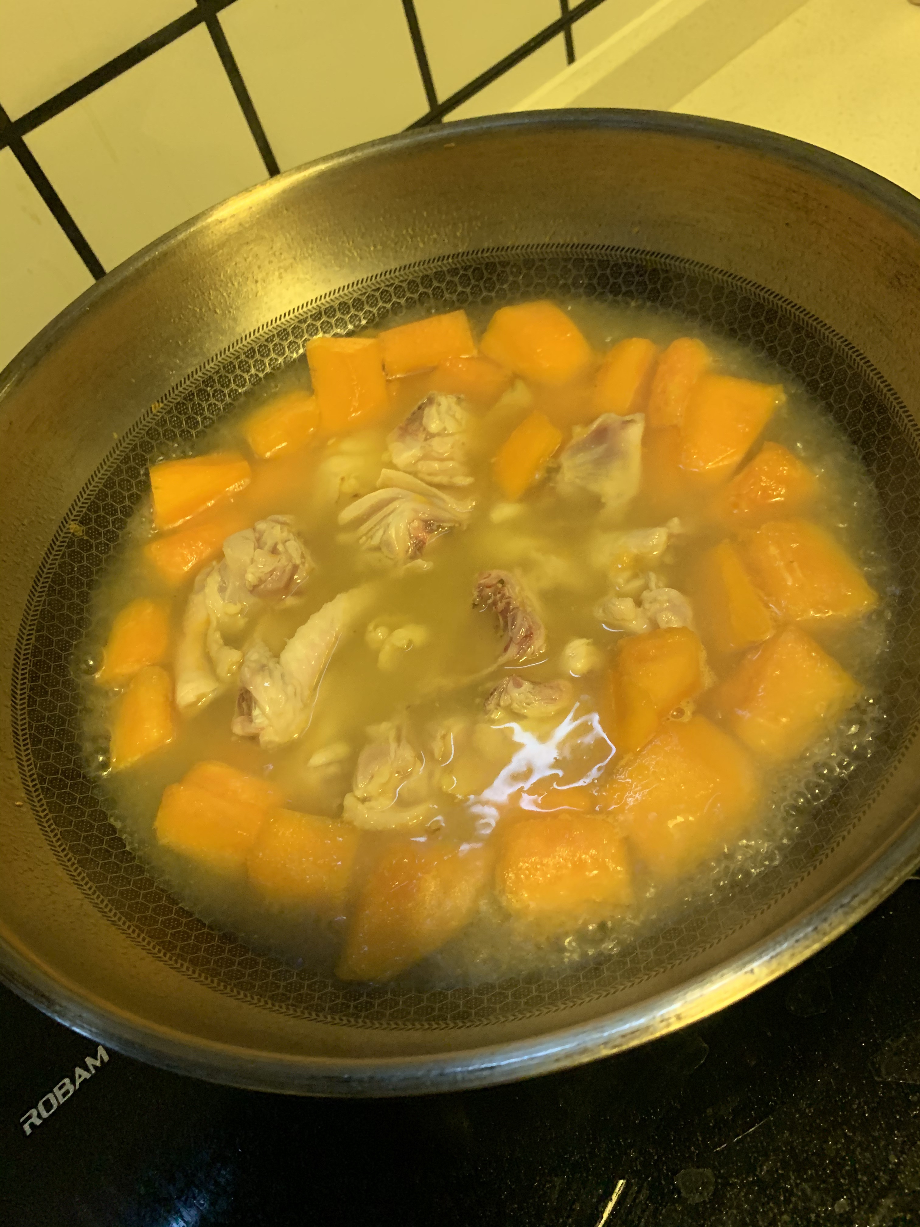 清爽的木瓜浸鸡（有汤有肉超简单）的做法 步骤3