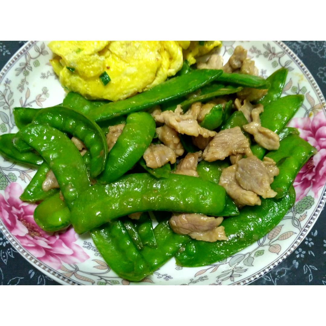 豌豆炒肉