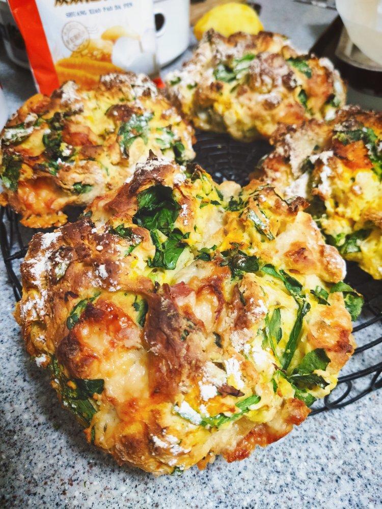 菠菜南瓜奶酪丹波面包丨健康·烘焙