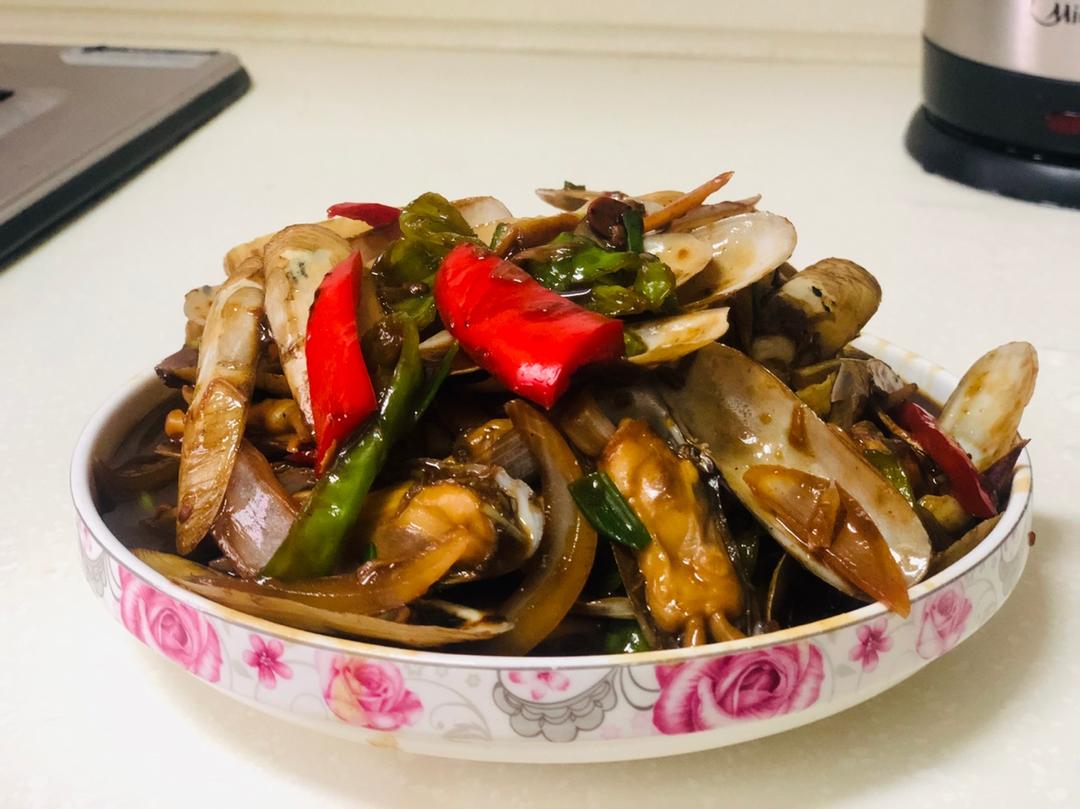 爆炒蛏子的做法