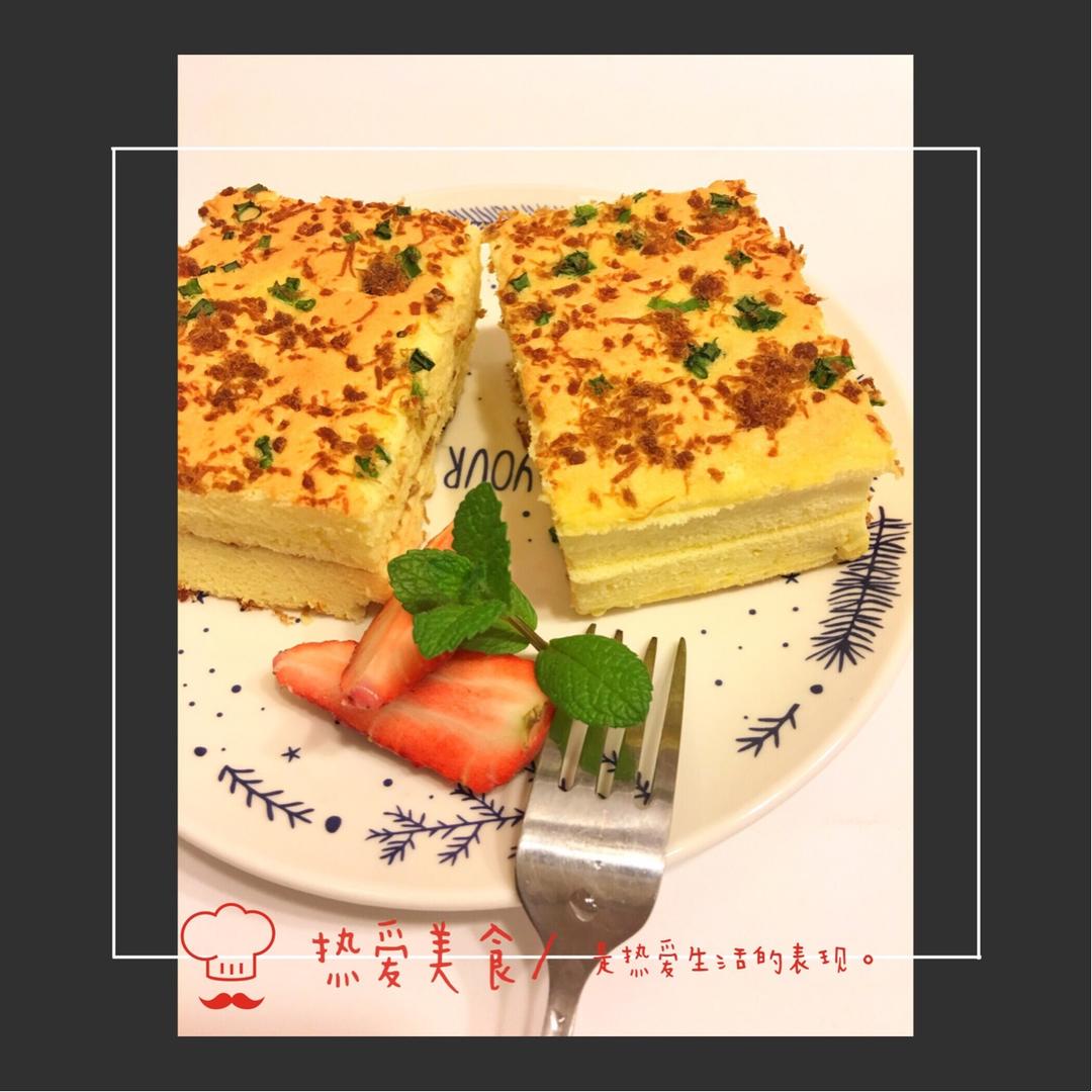 香葱肉松肥蛋糕卷～