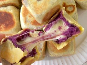 网红爆浆紫薯仙豆糕(低卡版)超长拉丝的做法 步骤18