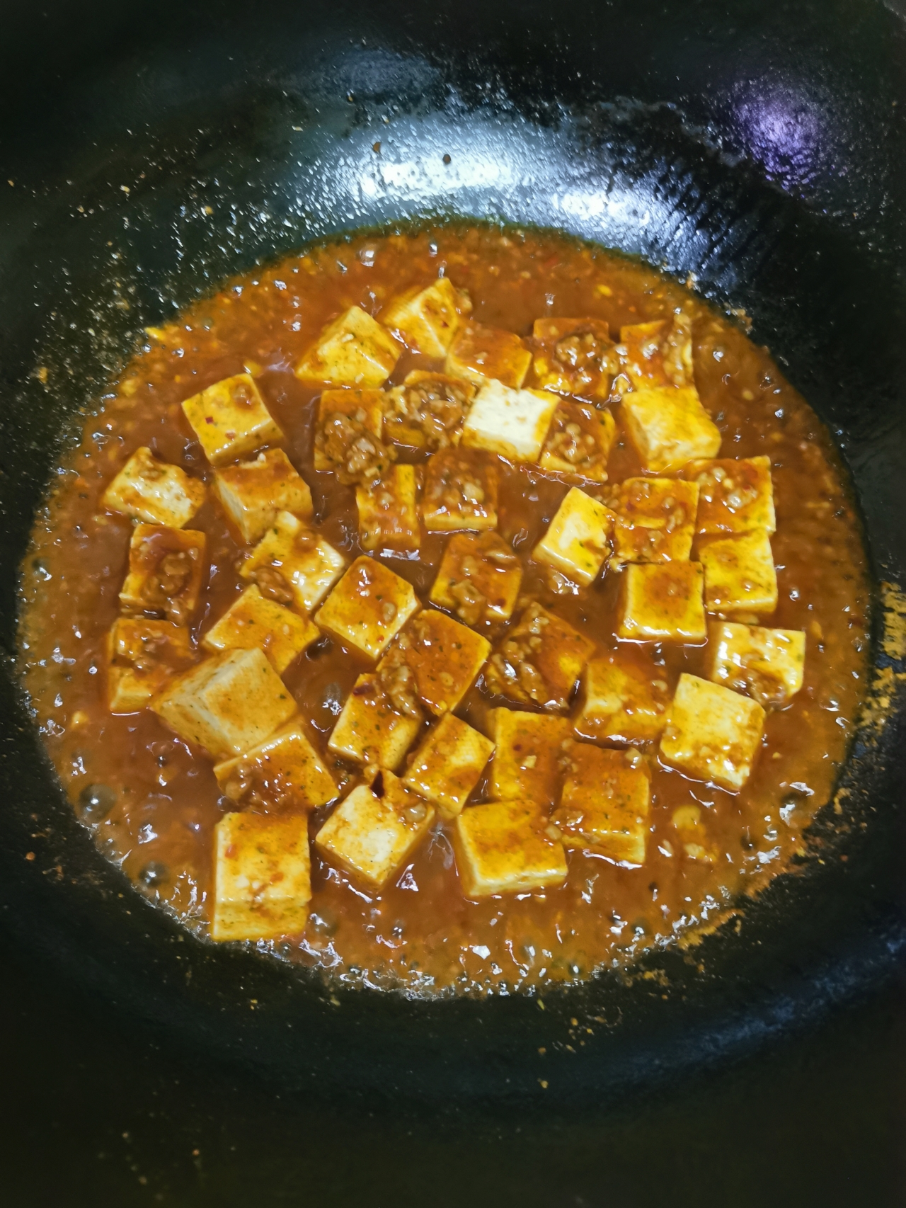 超级简单快手菜，咸香适口麻婆豆腐的做法 步骤3
