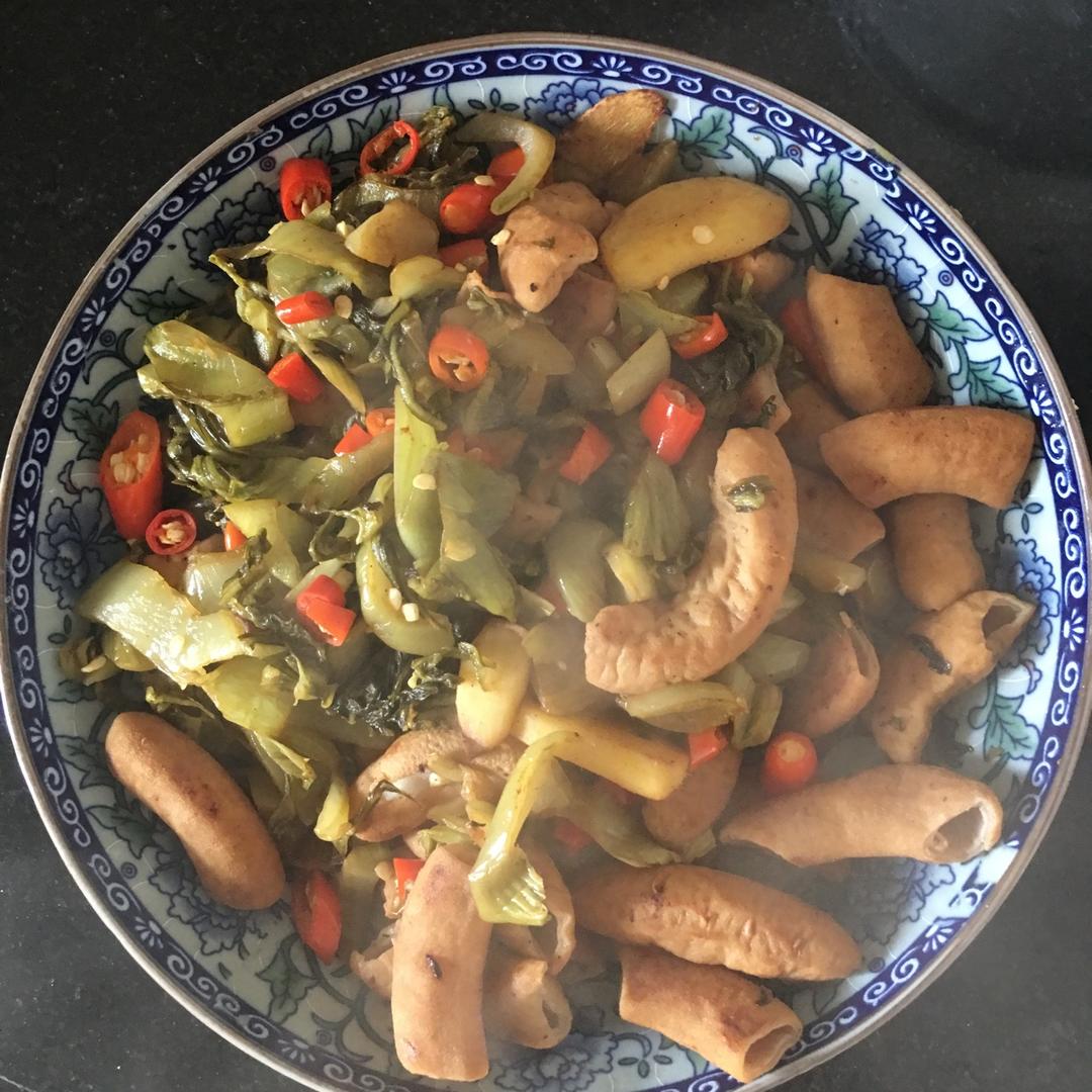 猪粉肠炒酸菜