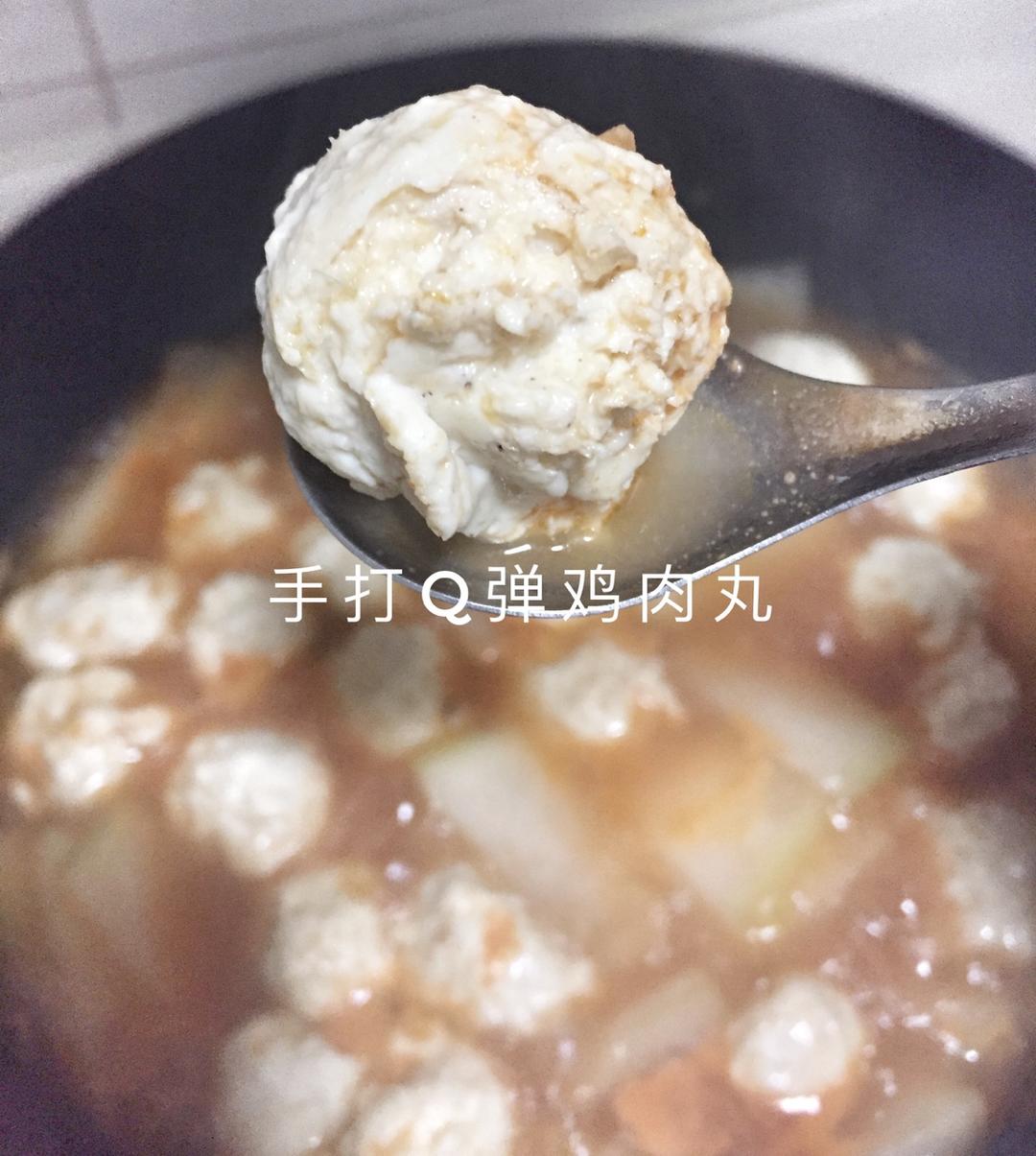 研究笙系列
手打鸡肉丸子🍡汤的做法 步骤5