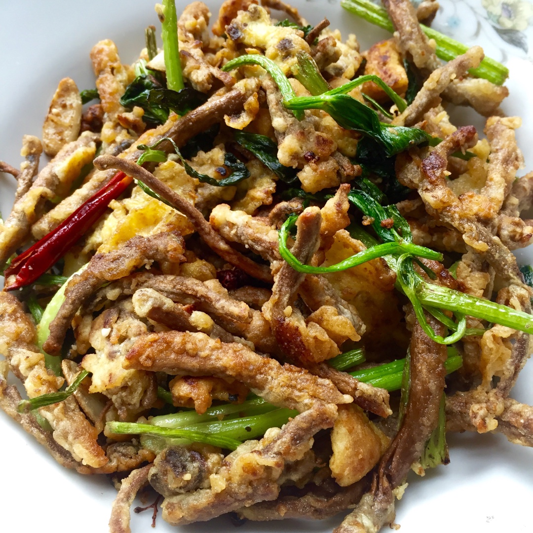 干炸茶树菇