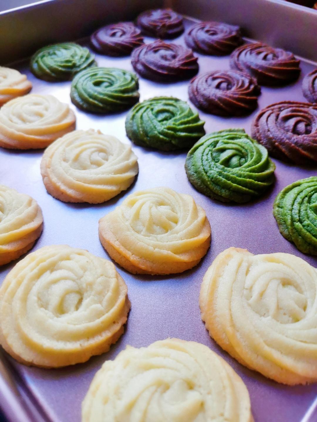 零失败❗️酥到掉渣的三色曲奇