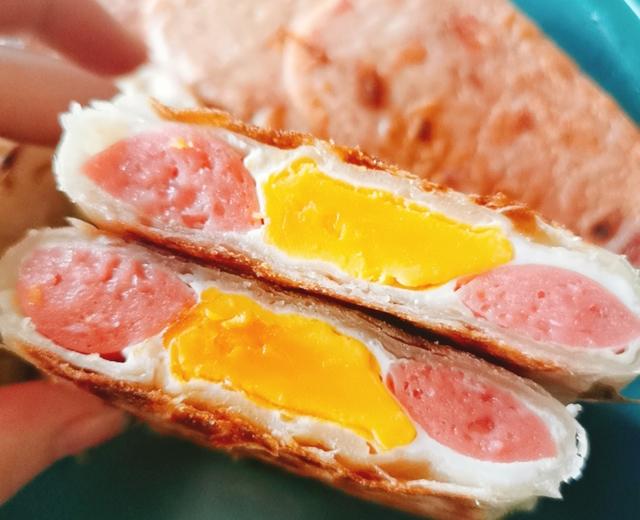 中式三明治🥪只需用手抓饼火腿肠鸡蛋🥚解锁手抓饼新吃法