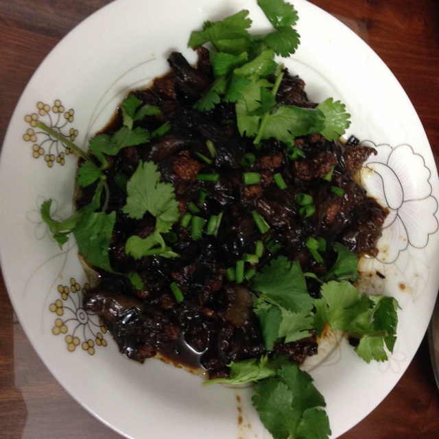 红烧肉末茄子