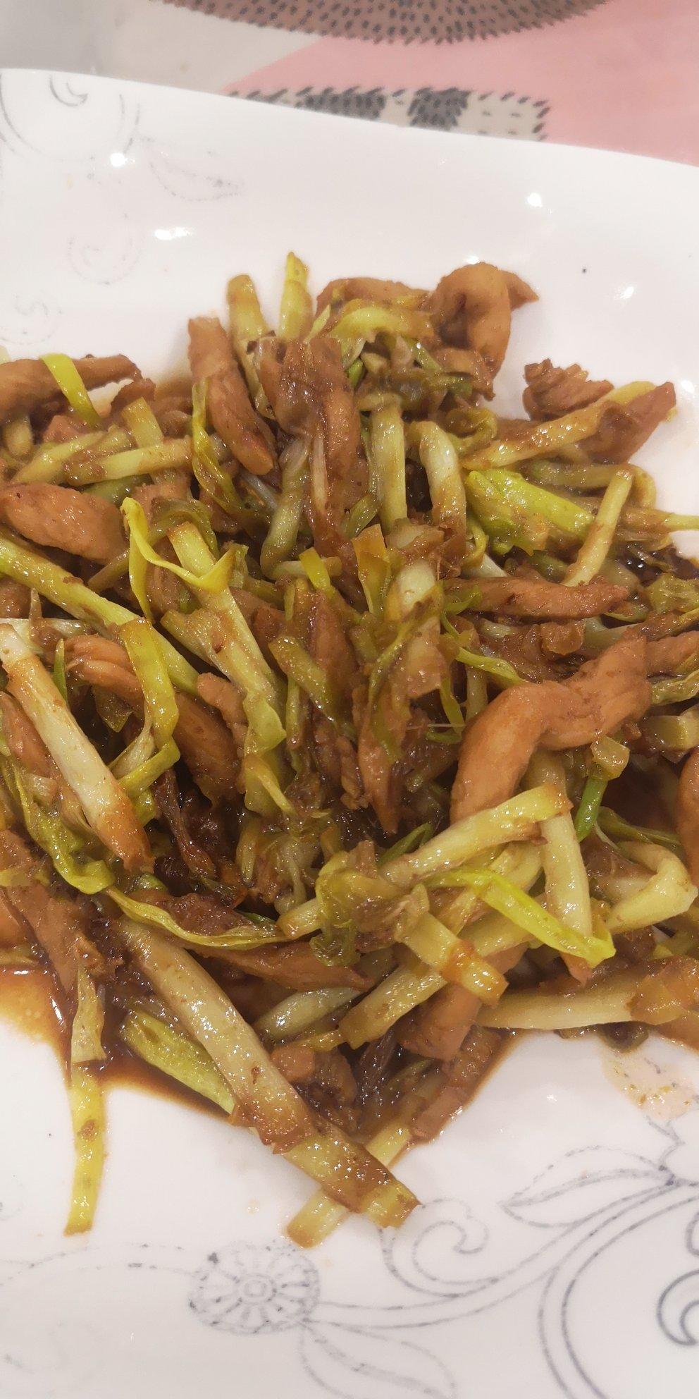 韭黄炒肉丝