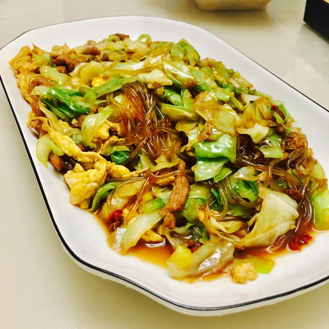 那盏天灯做的包菜炒粉丝