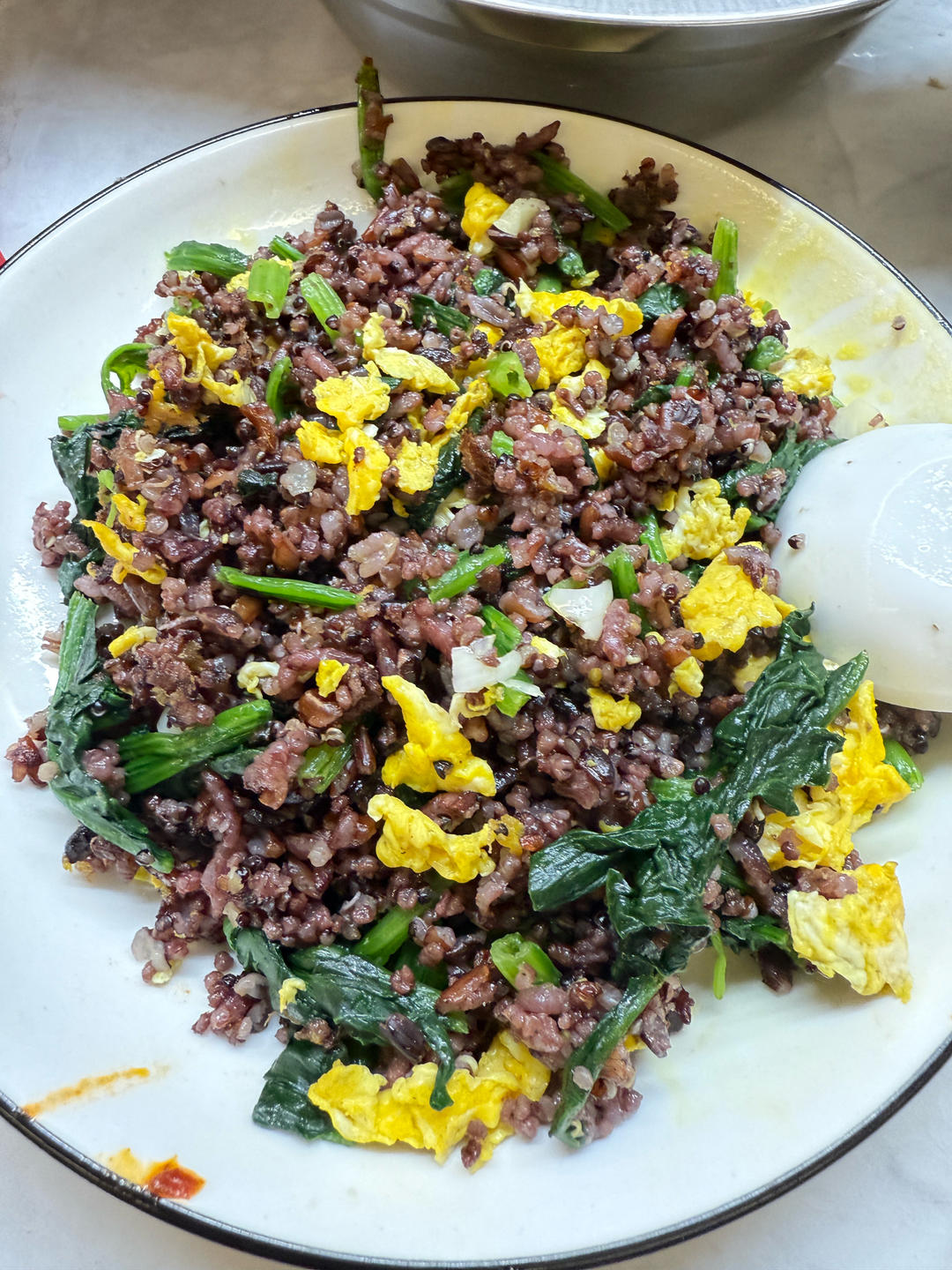 菠菜蛋炒饭