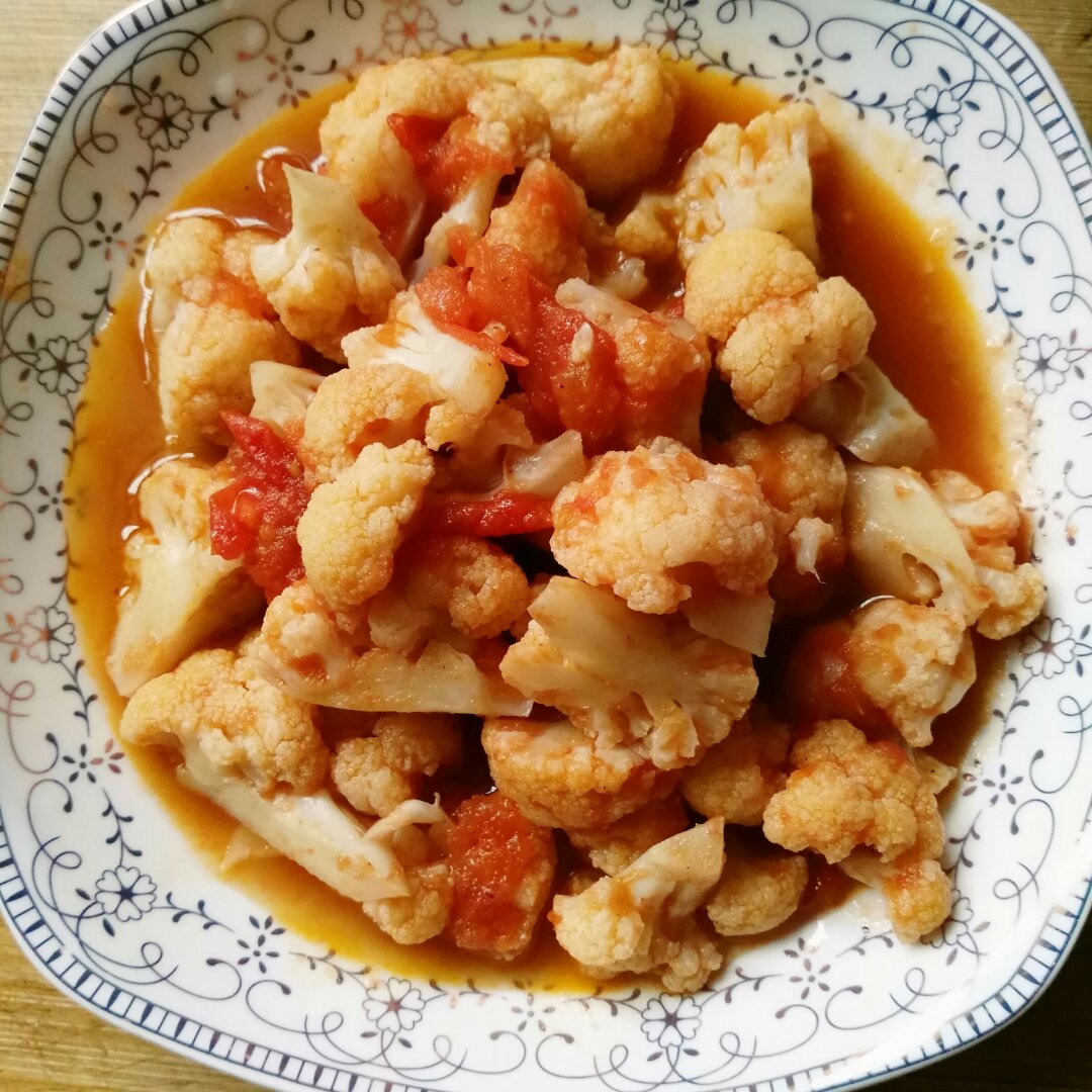 西红柿炒菜花