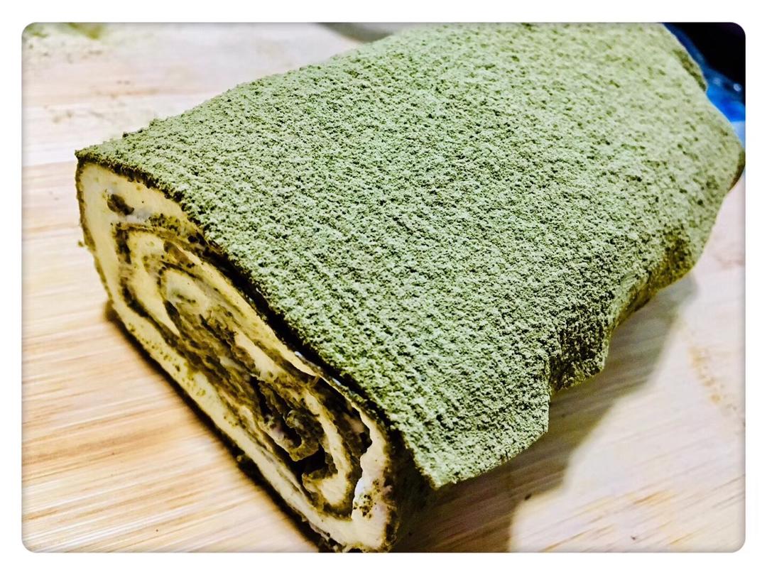 网红食谱│抹茶毛巾卷