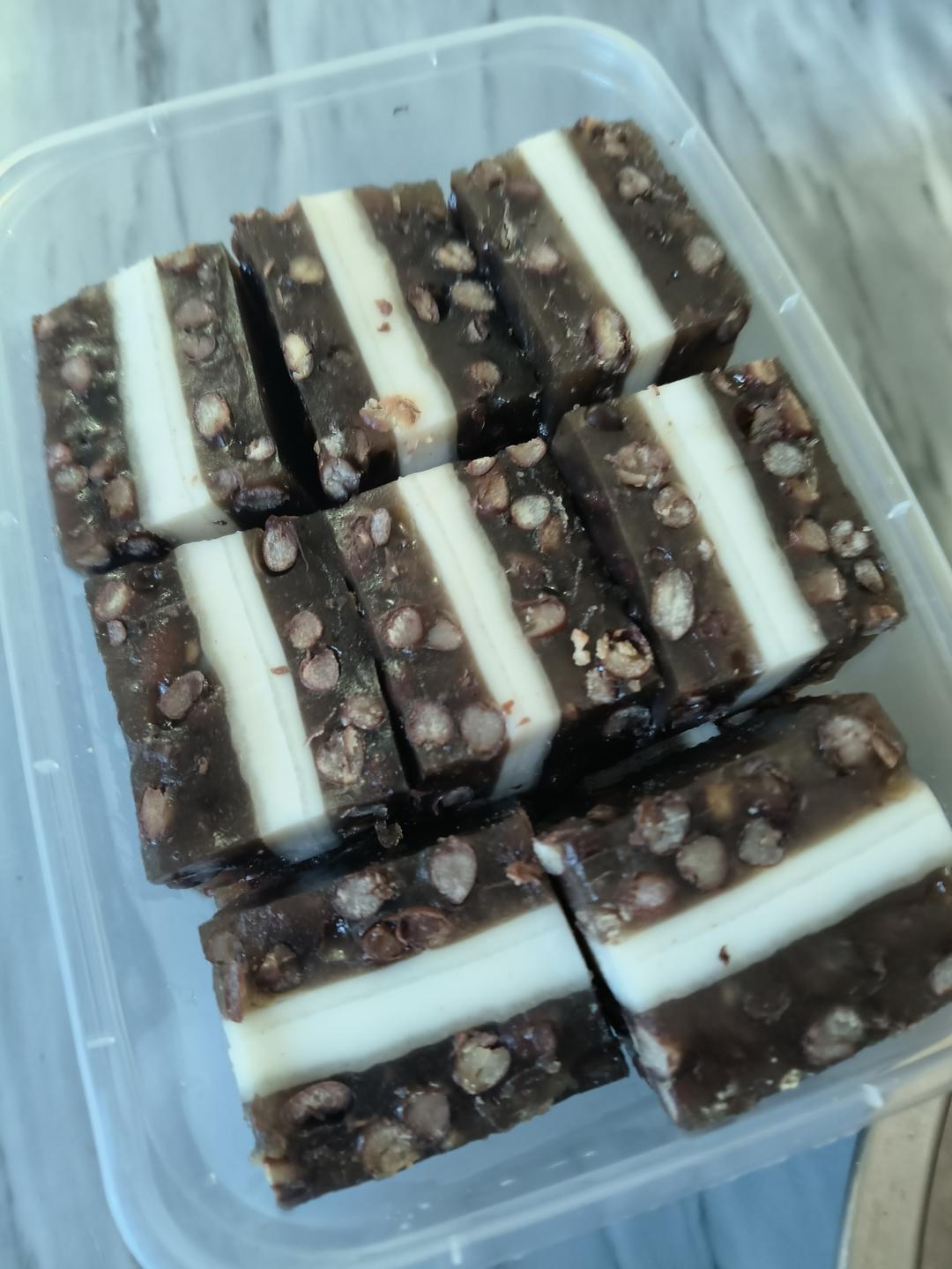 椰汁红豆马蹄糕