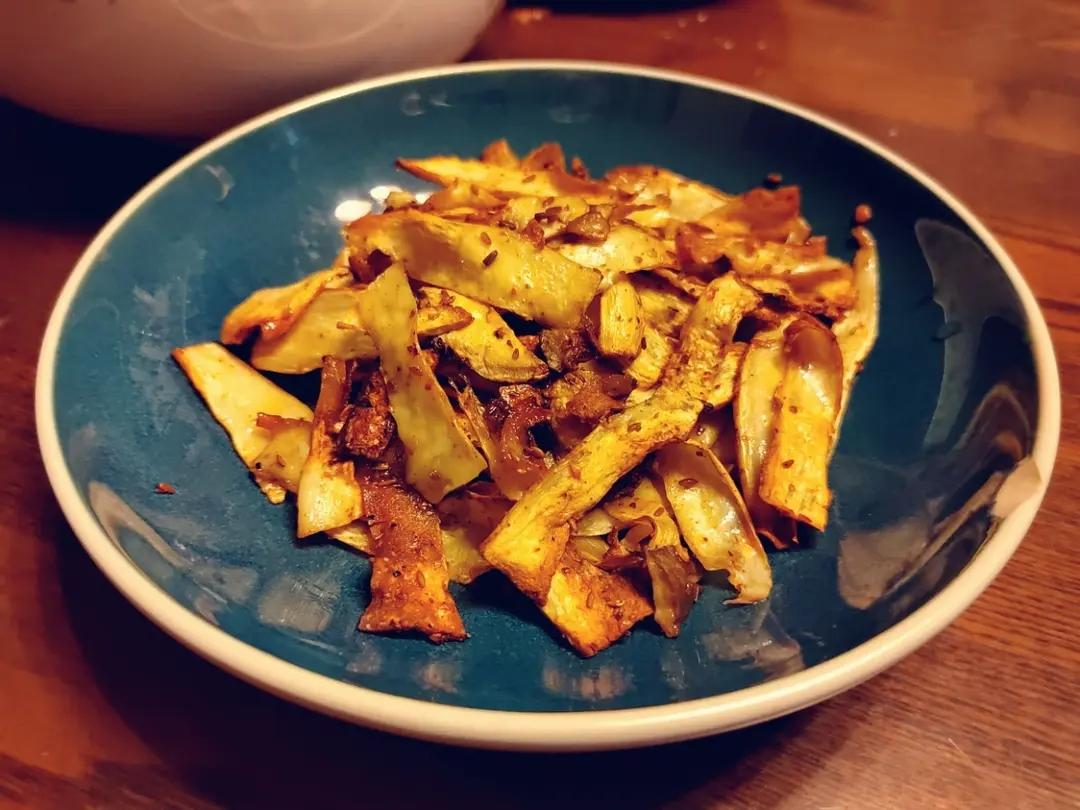 素食天天想吃的空气炸锅杏鲍菇