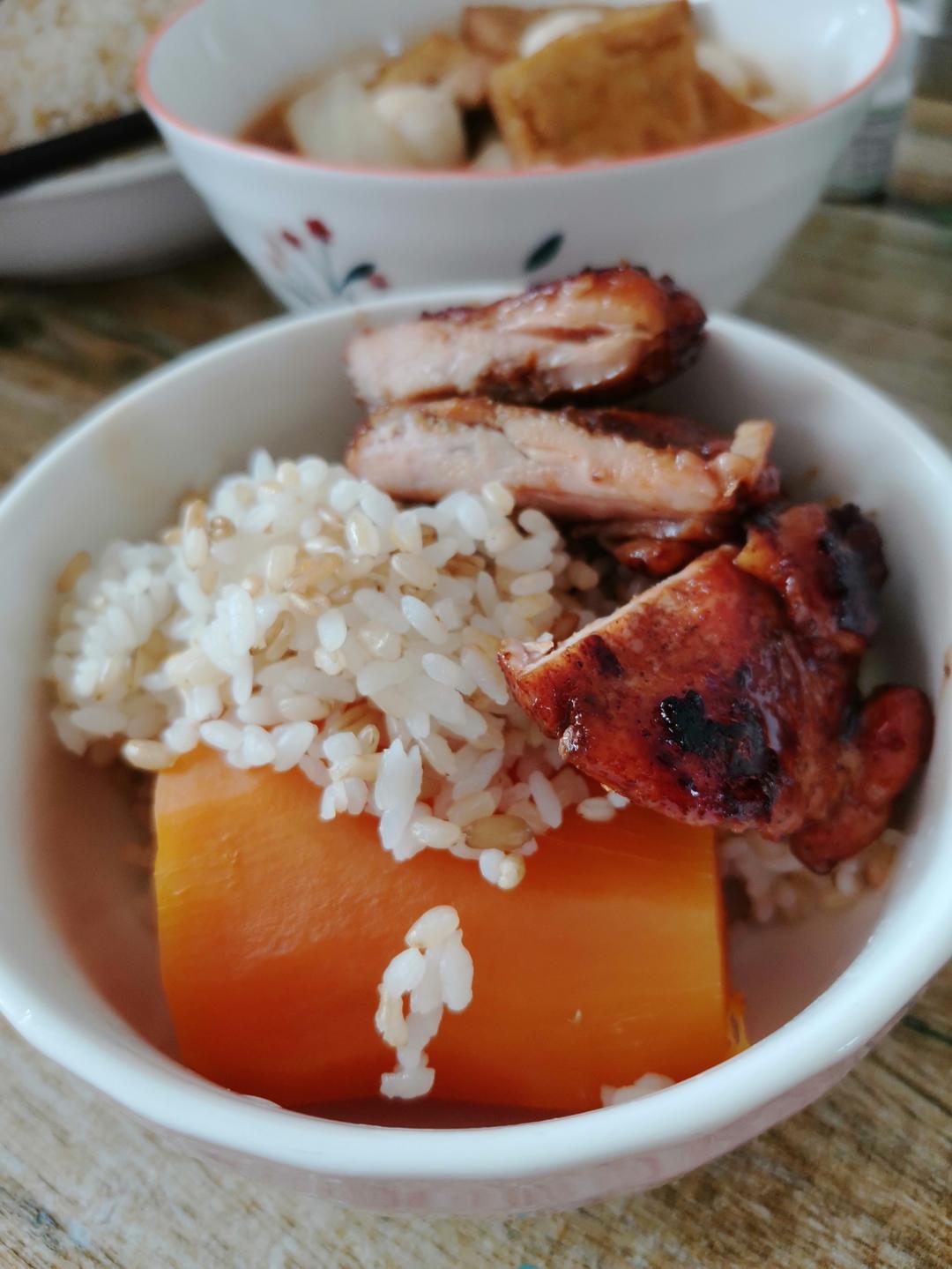 不放一滴油的照烧鸡腿饭