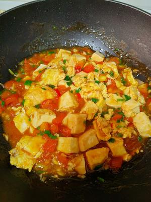 酸甜绵软的番茄鸡蛋炖豆腐的做法 步骤17