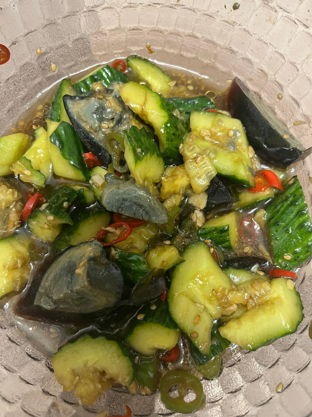 夏日开胃小凉菜“皮蛋拌黄瓜🥒”开胃减脂