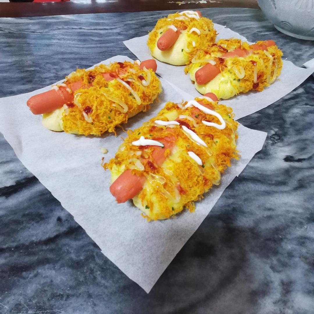 香葱火腿肉松面包