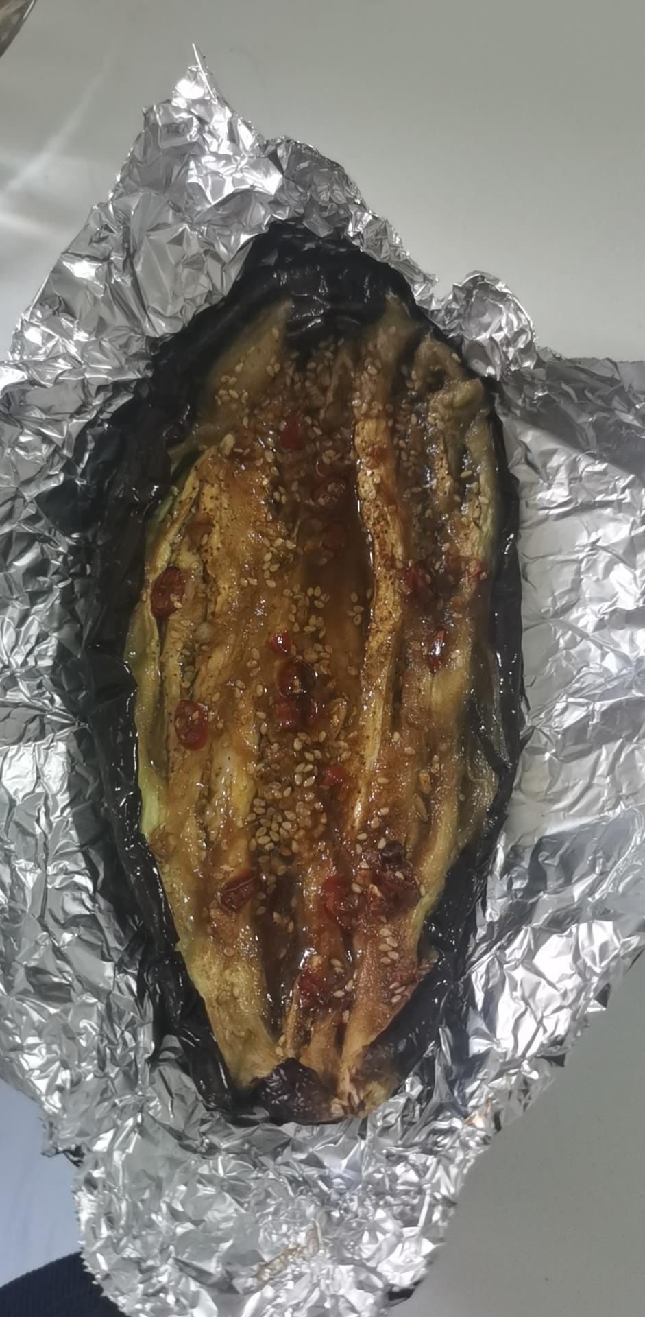 空气炸锅超简单的爆香蒜蓉烤茄子