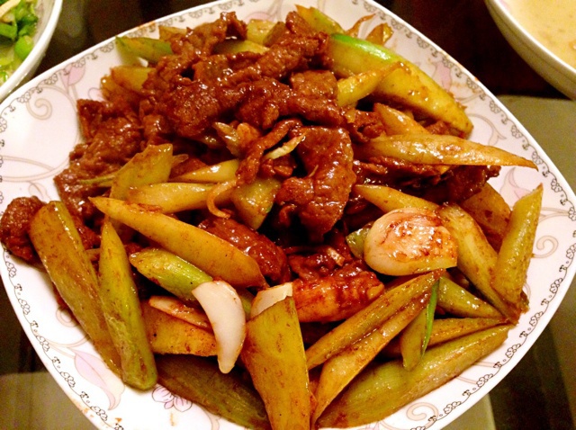 芥兰炒牛肉
