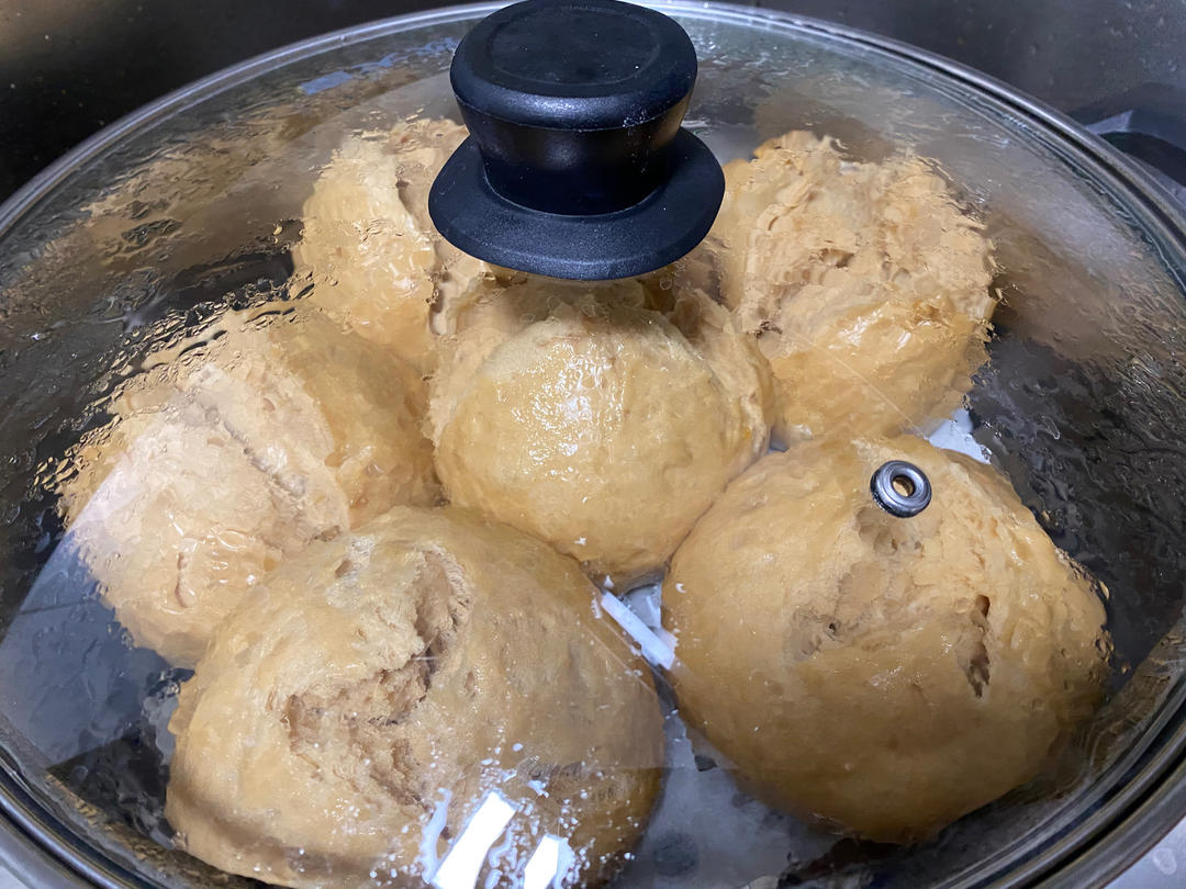 红糖开花馒头（无泡打粉）普通中筋面粉，低甜度有嚼劲