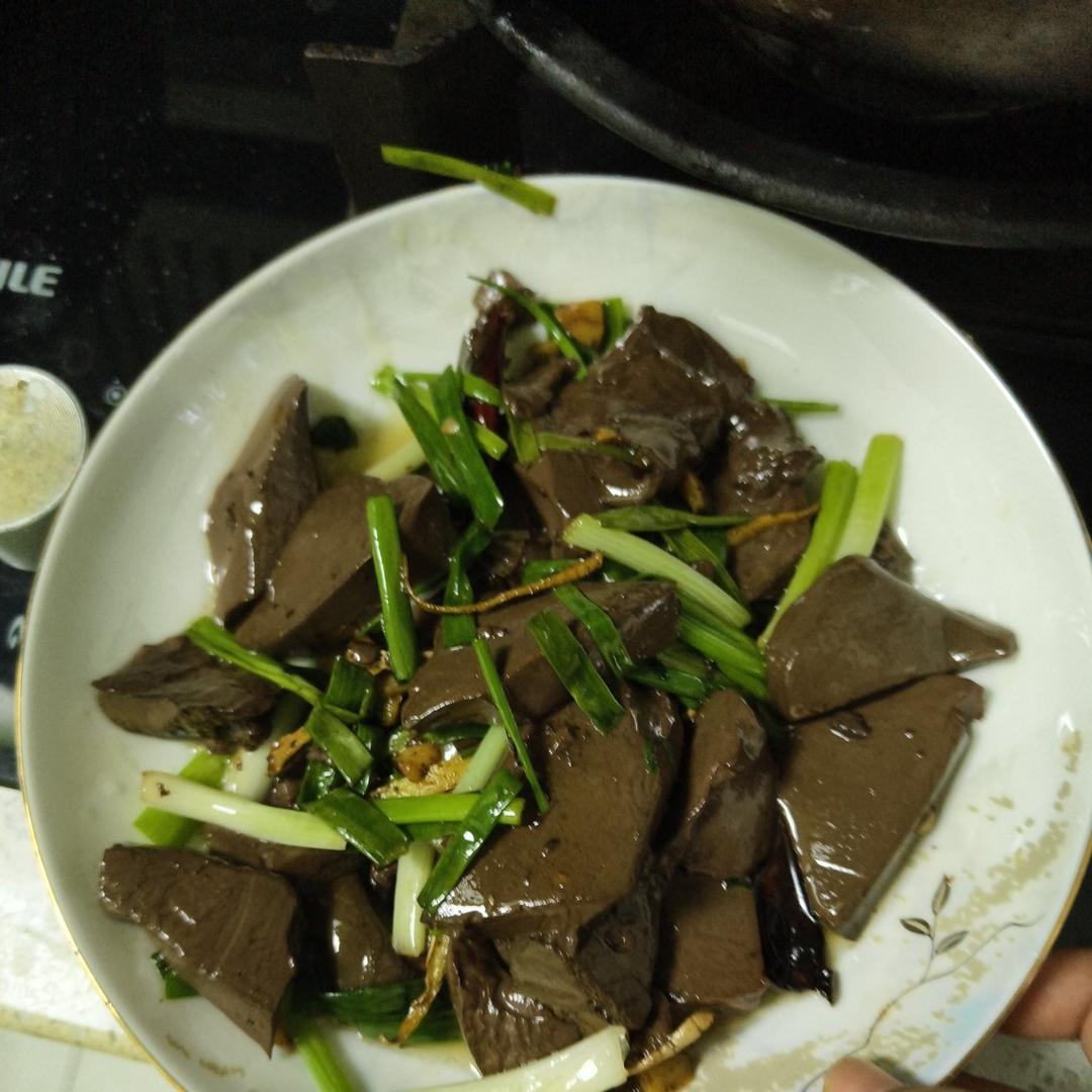 辣炒鸡血