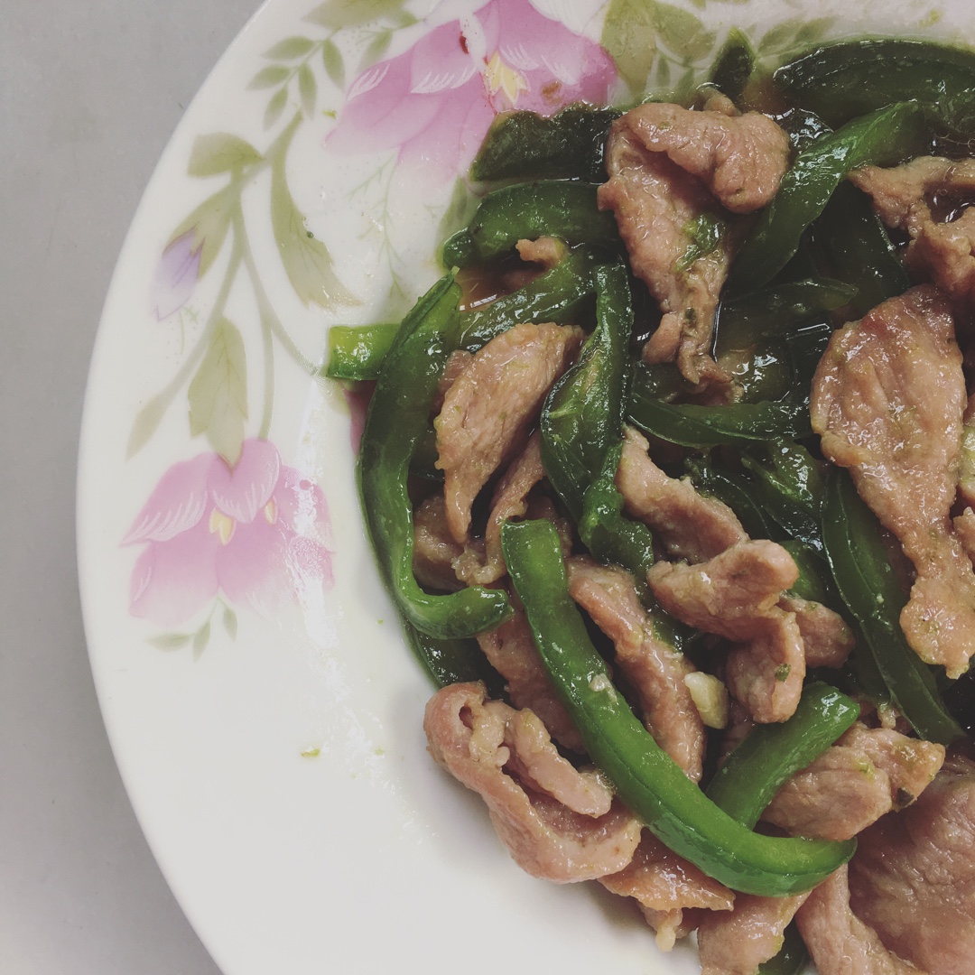 青椒炒肉丝