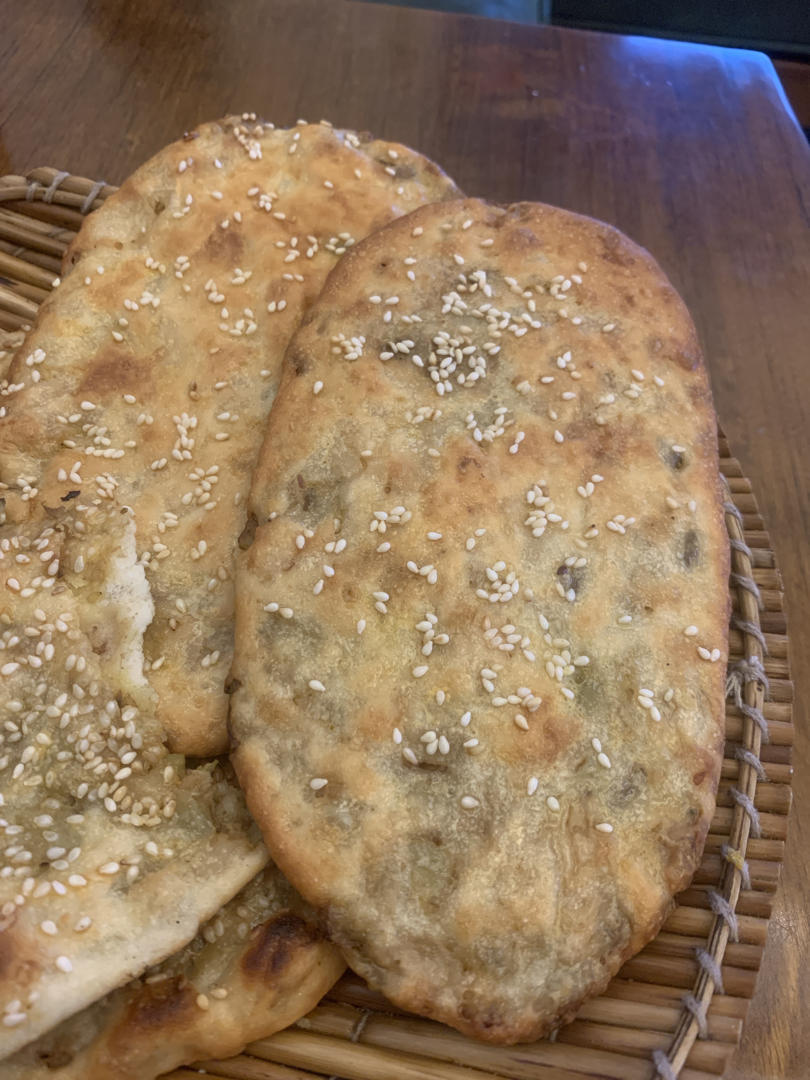 婷婷雪儿妈做的榨菜鲜肉锅盔发面死面通用