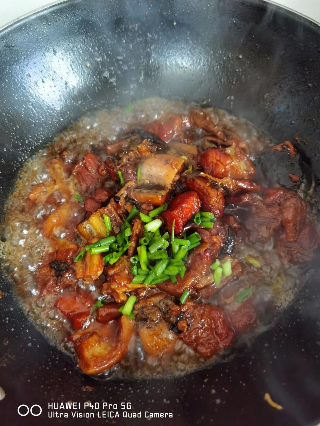 五花肉红烧鳗鱼干