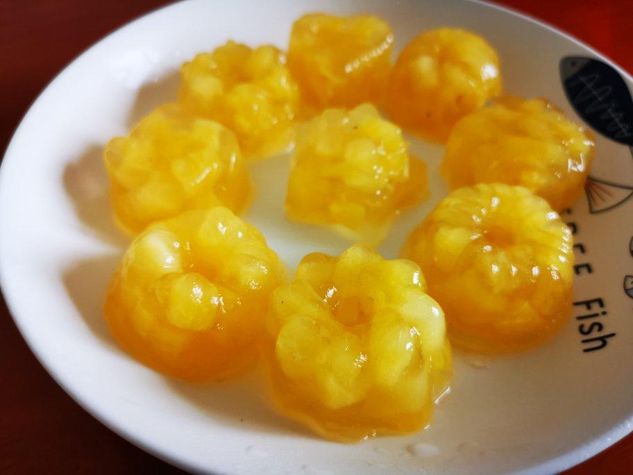 【菠萝果冻】用白凉粉轻松制