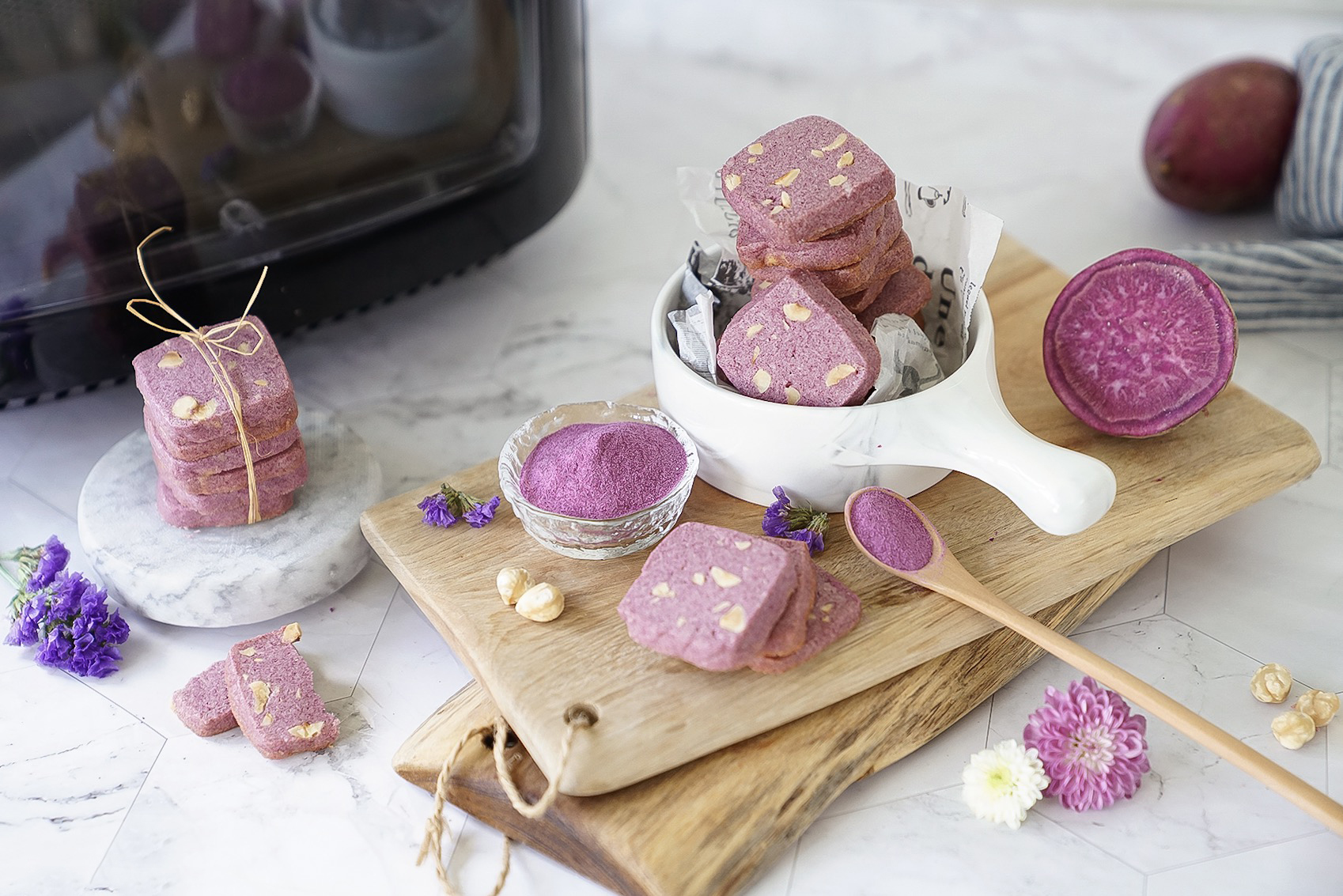榛果紫薯饼干的做法