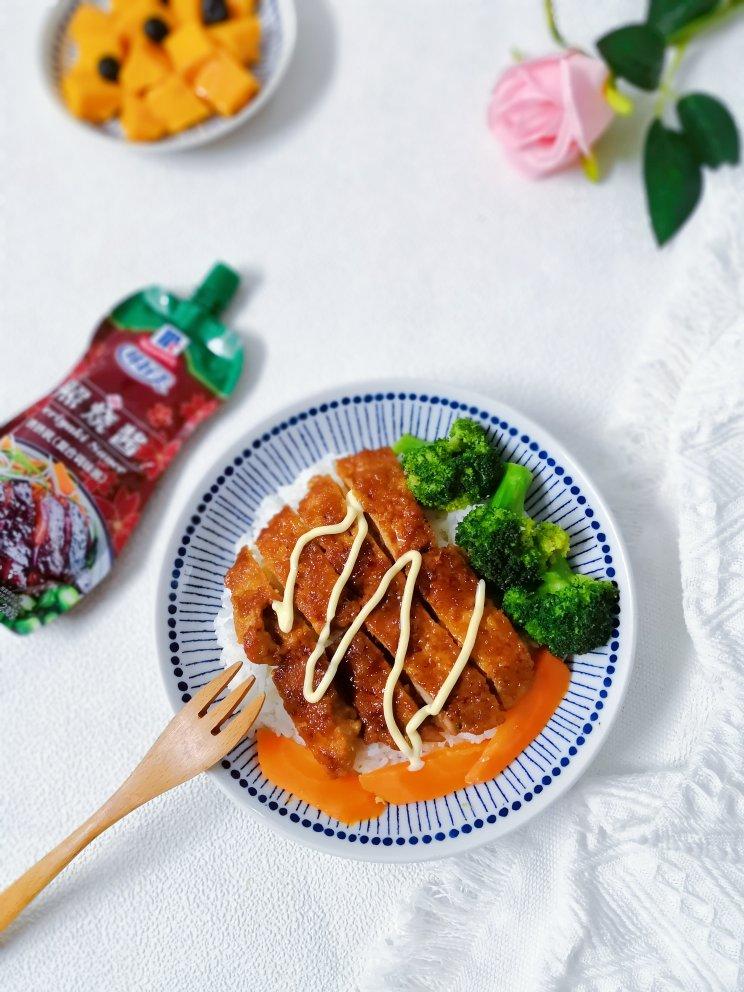 照烧鸡排饭