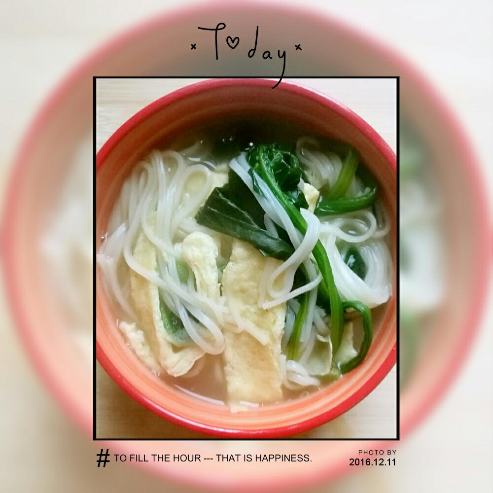 菠菜蛋丝面
