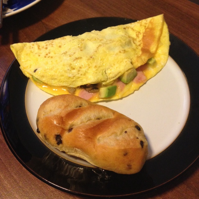 lyrabell-1做的西式早餐cheese omelet!