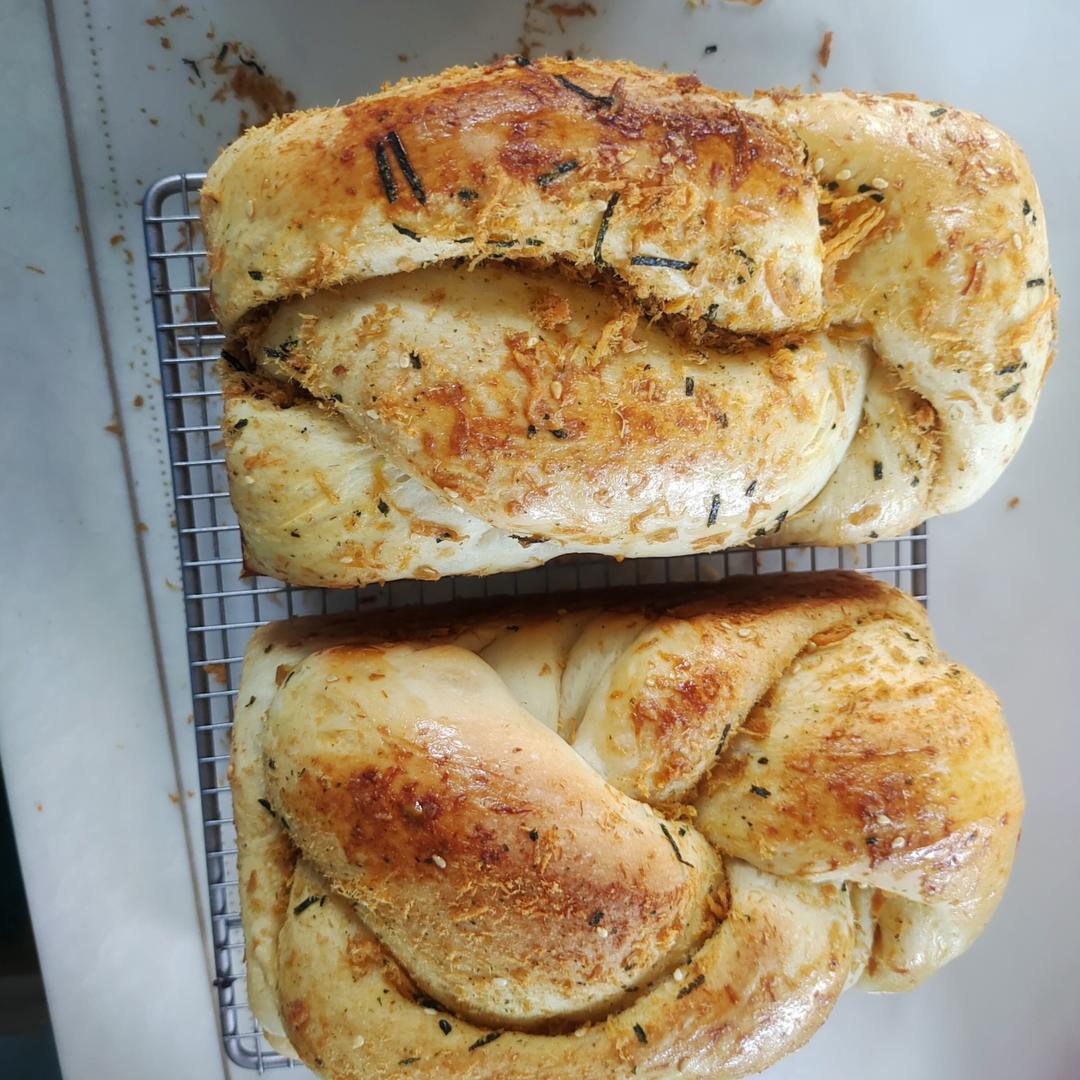 香葱肉松手撕吐司