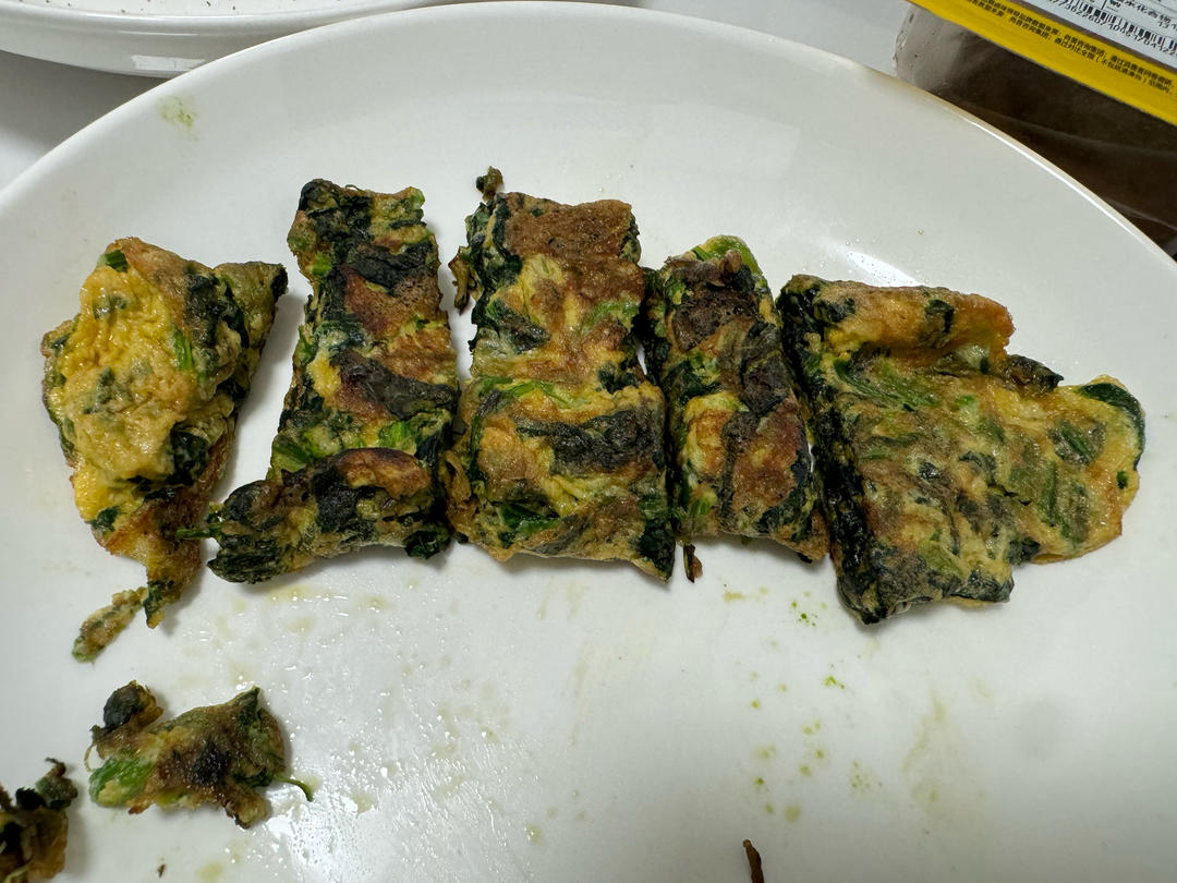 简易版菠菜鸡蛋卷懒人菜