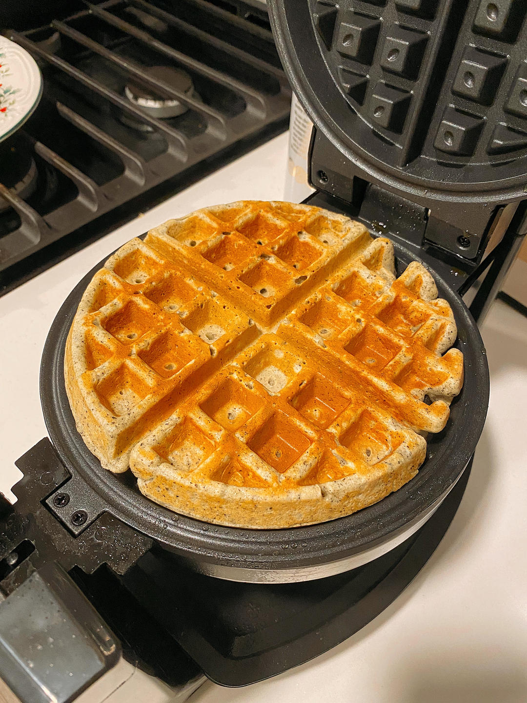 黑芝麻酒酿中式华夫饼