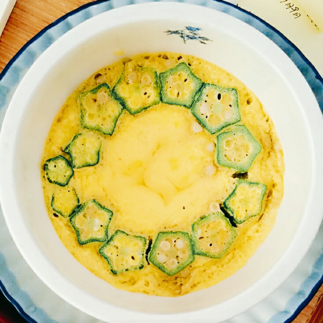 颜值控-做一朵开在碗里的花秋葵蒸水蛋