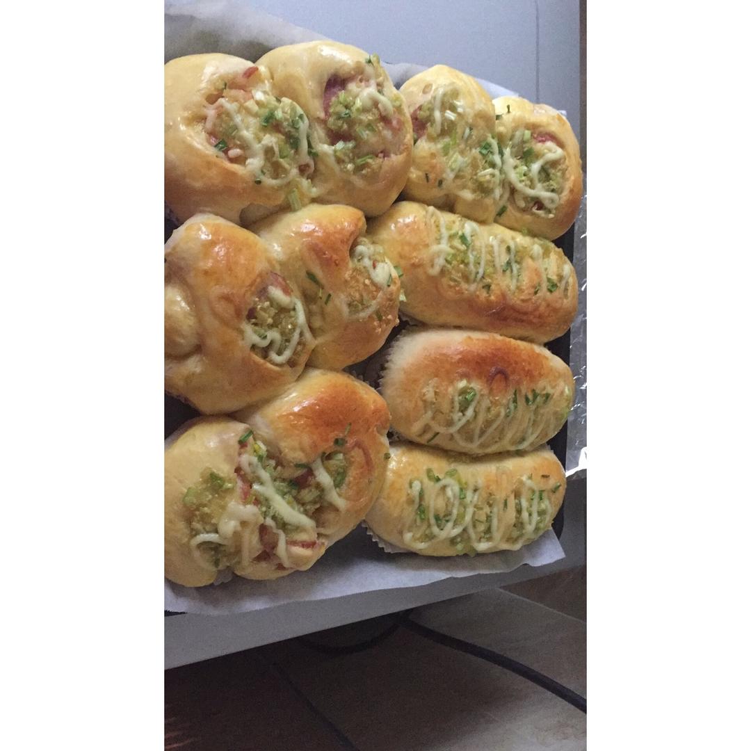 深受家人喜爱的松软面包——做法简单的汤种培根香葱面包