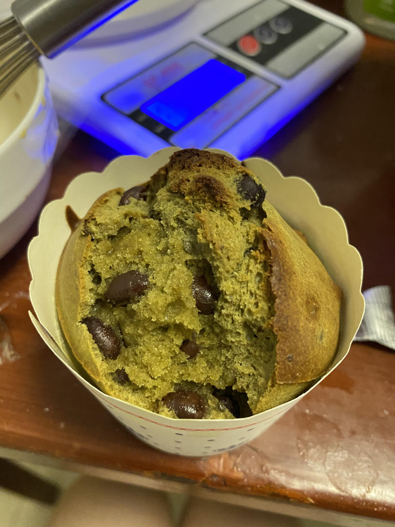抹茶红豆马芬蛋糕