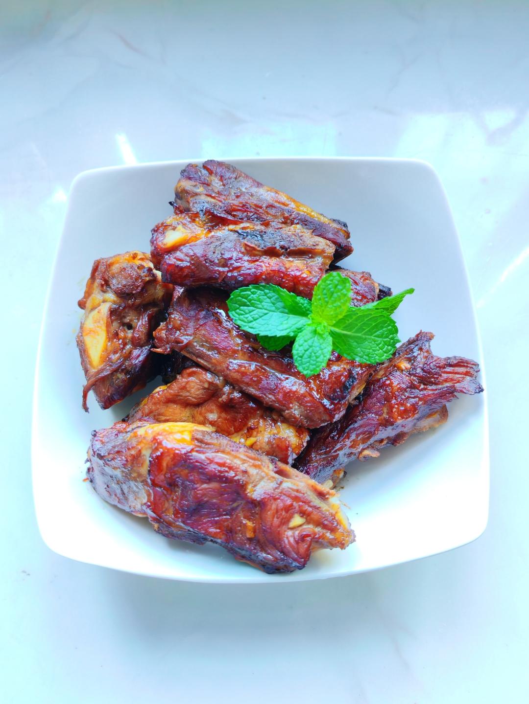 空气炸锅烤羊排：蒜香味&孜然味