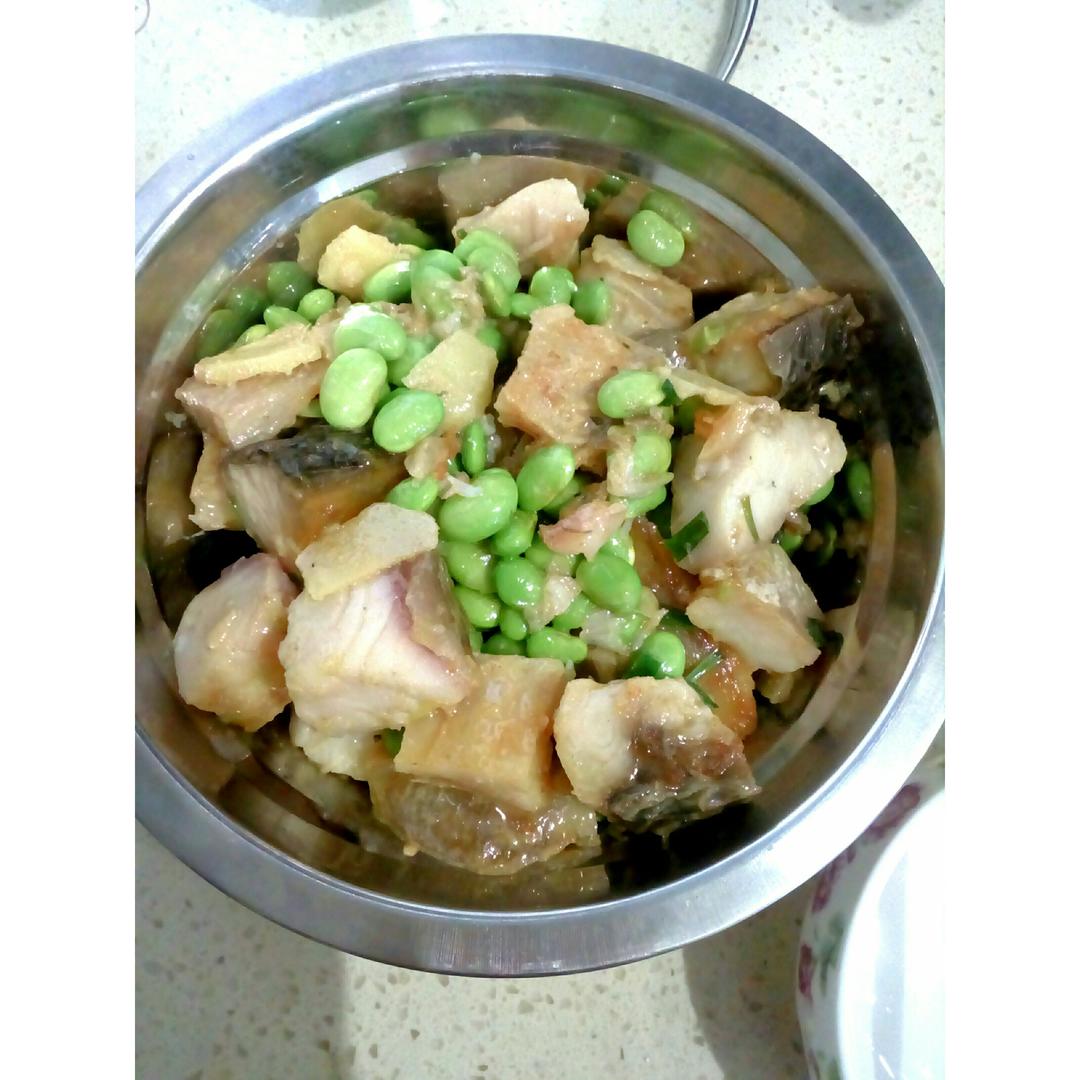 咸鱼炒毛豆