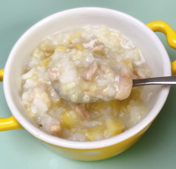 【鸡肉栗子双米粥】8月龄+宝宝辅食的做法